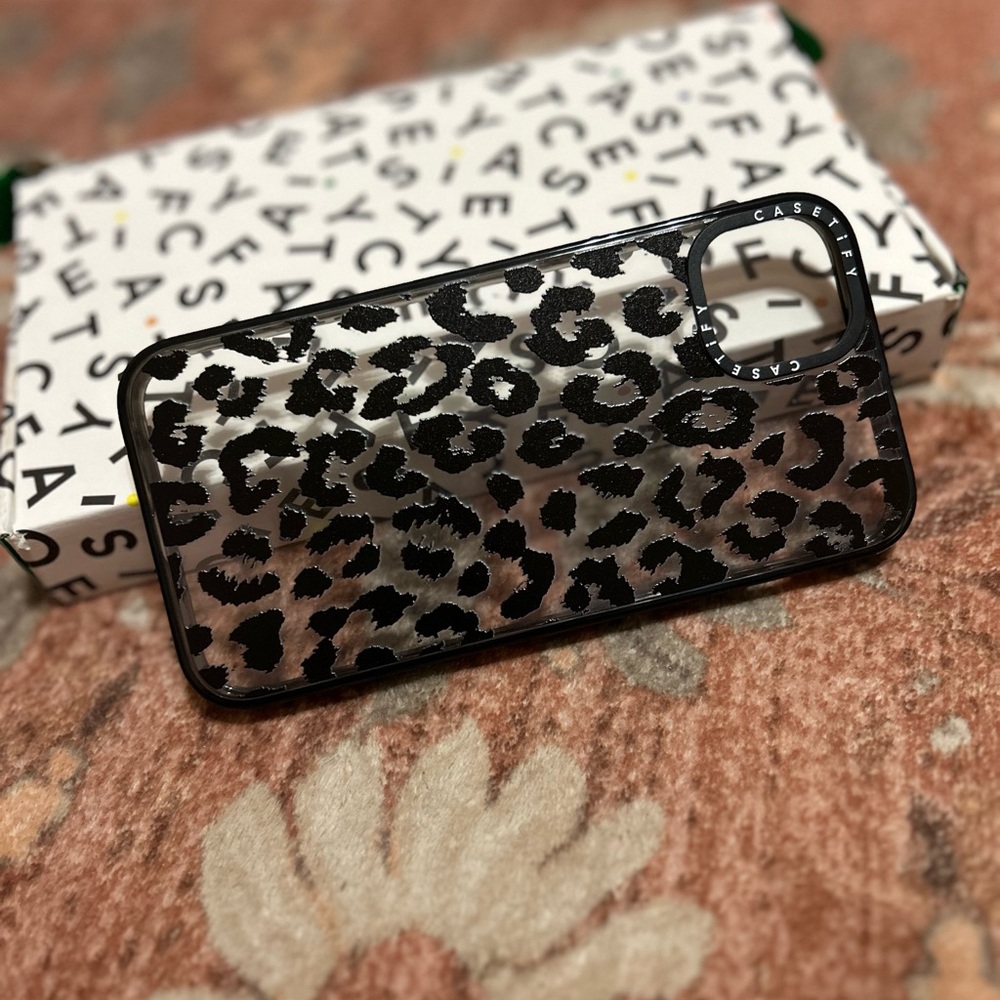 Casetify Wild Leopard Phone Case - Black and White